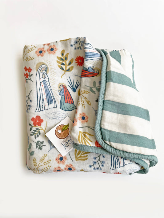 Our Lady of Lourdes 8-Layer Bamboo Quilt