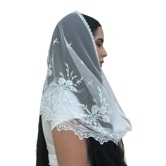 St. Veronica Infinity Chapel Veil - White