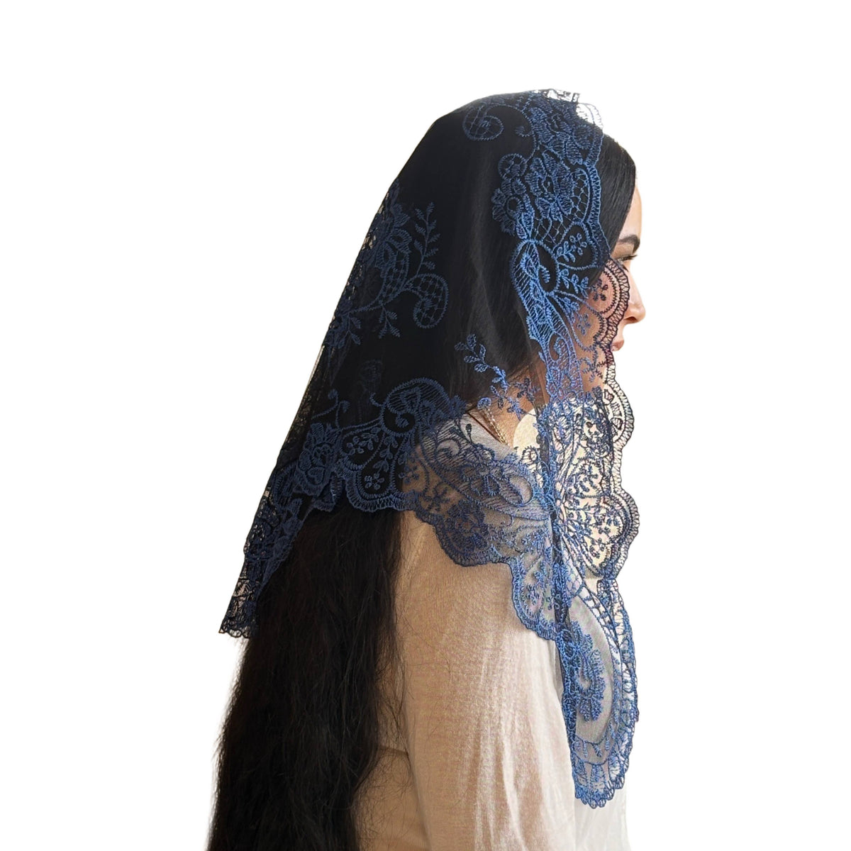 St. Catalina Thomas Chapel Veil - Blue