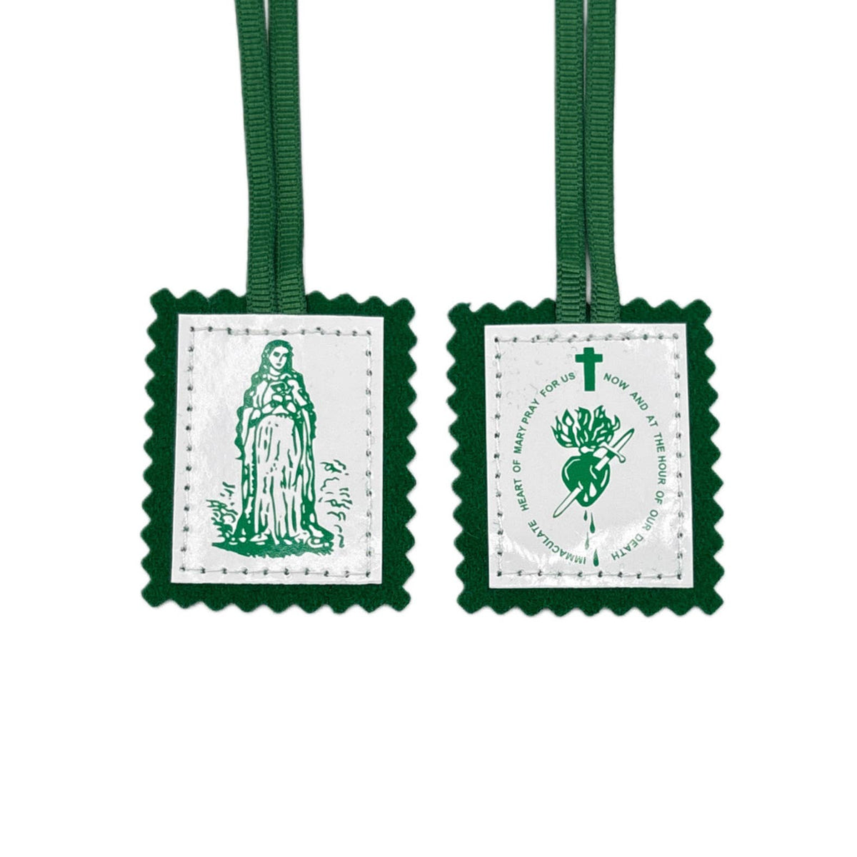 Our Lady of Grace 2” Green Scapular