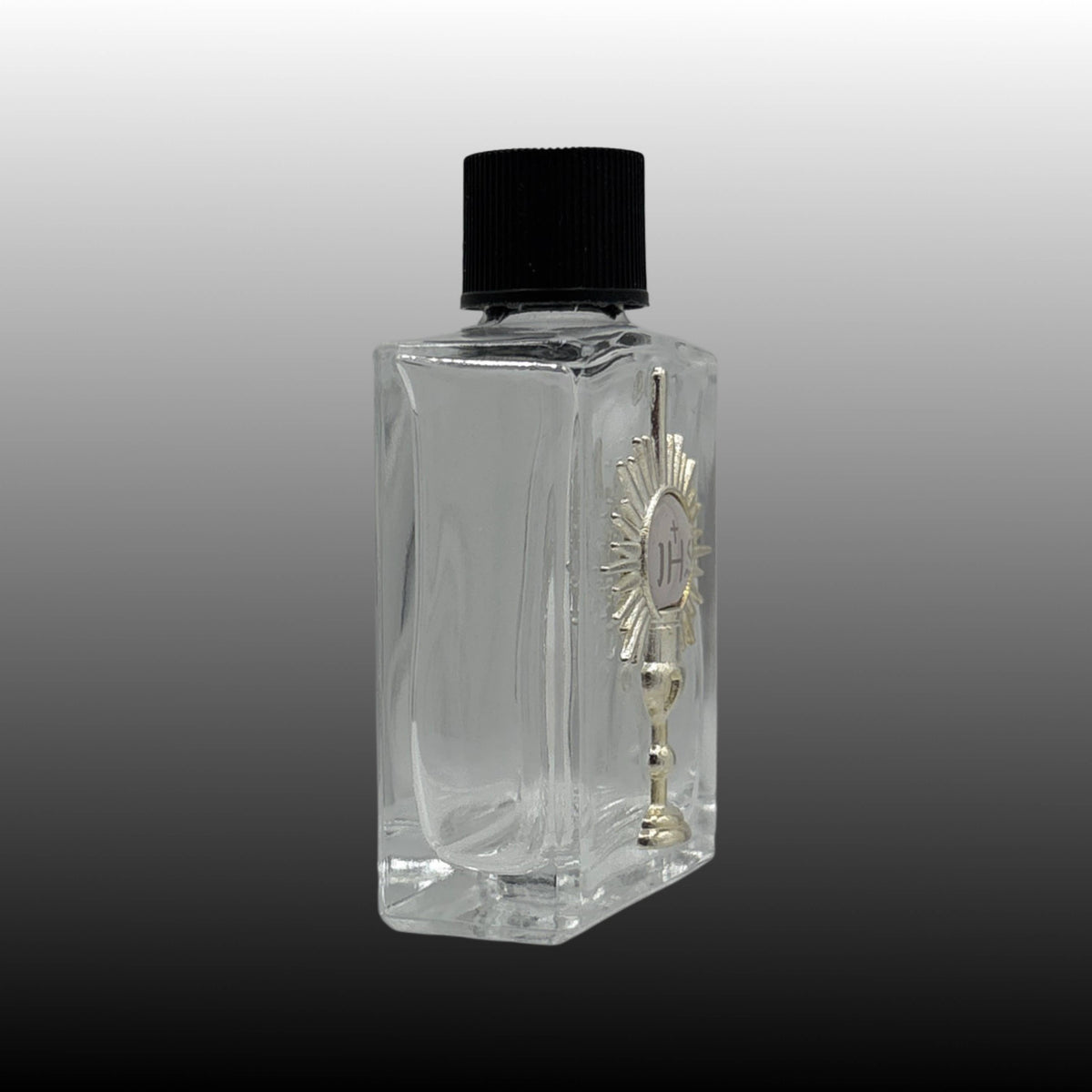 Holy Water Bottle - Holy Eucharist w/ Pewter Charm    2.5"