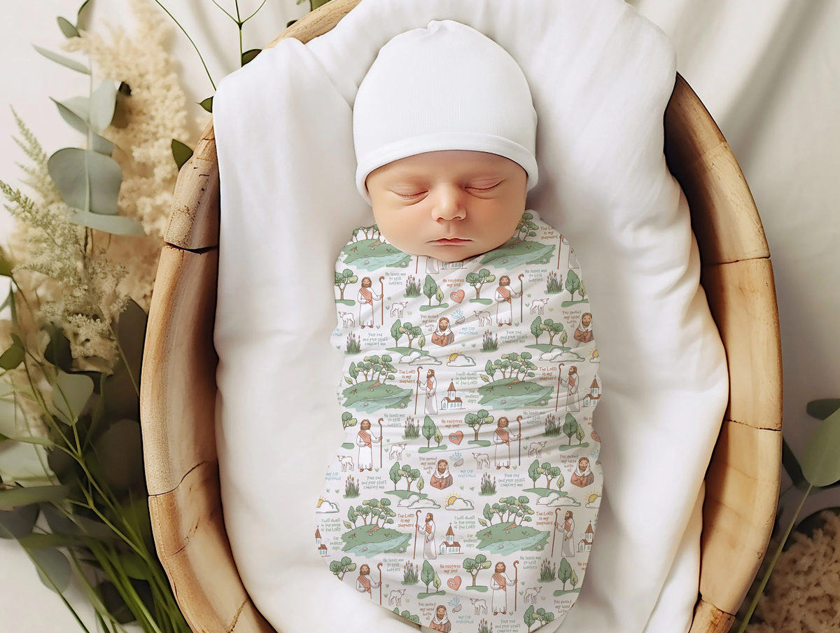 The Good Shepherd Bamboo Muslin Swaddle