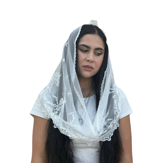 St. Veronica Infinity Chapel Veil - White