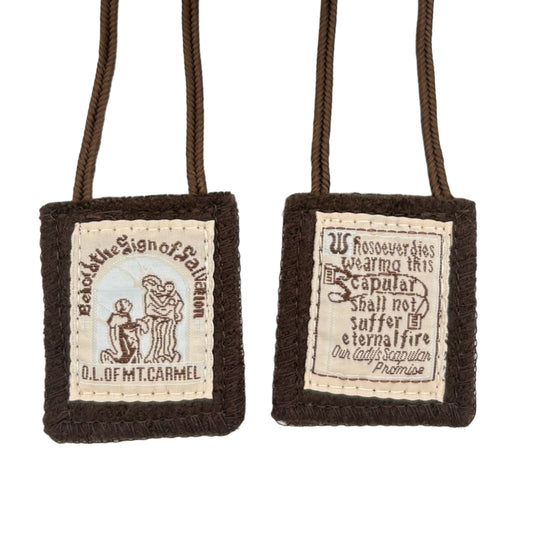 Our Lady of Mt. Carmel  2” Brown Scapular