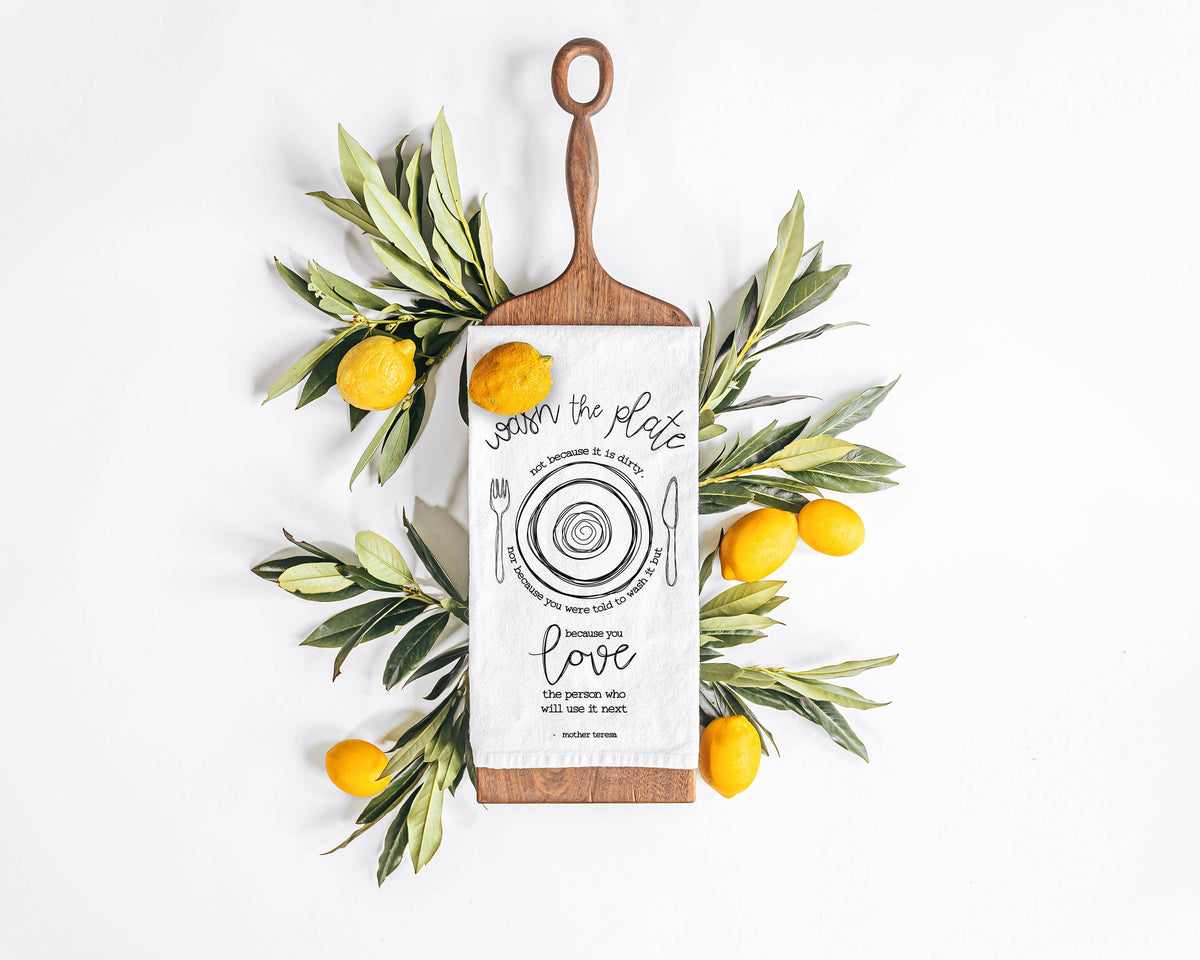 Wash the Plate Kitchen Towel