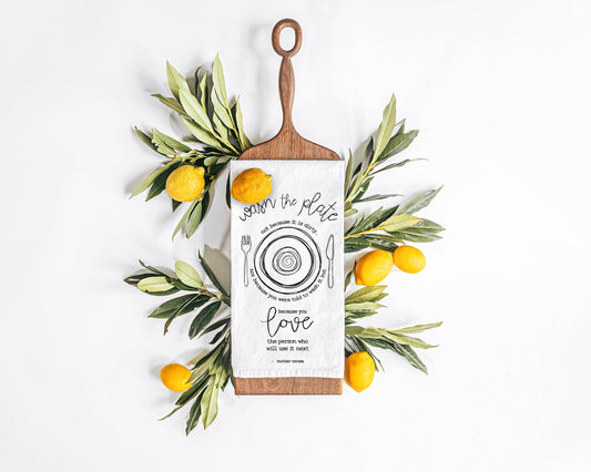 Wash the Plate Kitchen Towel