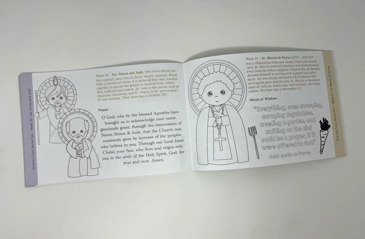 Catholic Saints Ordinary Time Coloring Book