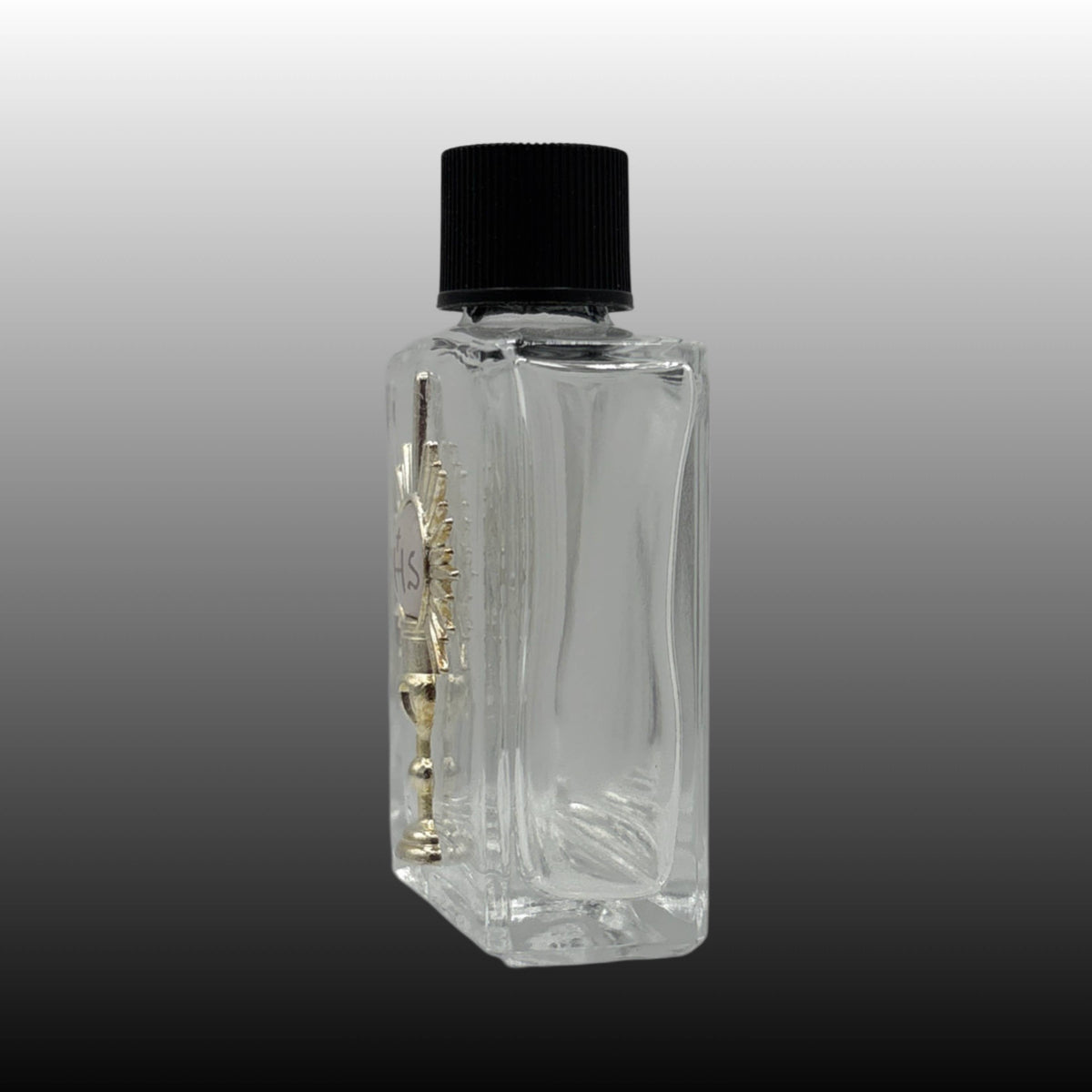Holy Water Bottle - Holy Eucharist w/ Pewter Charm    2.5"