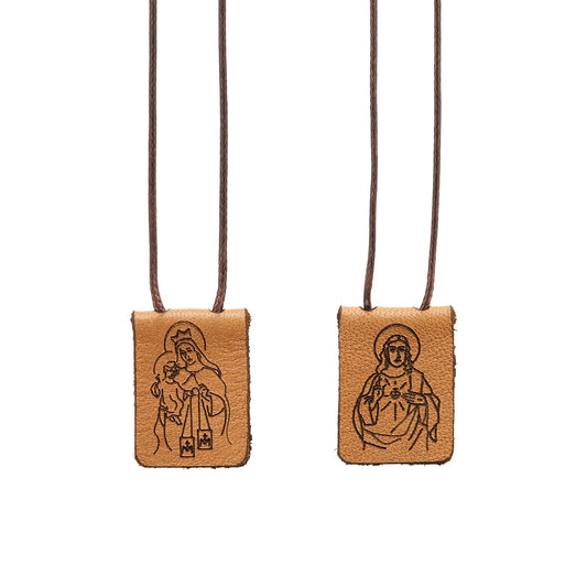 Sacred Heart of Jesus  Leather Scapular