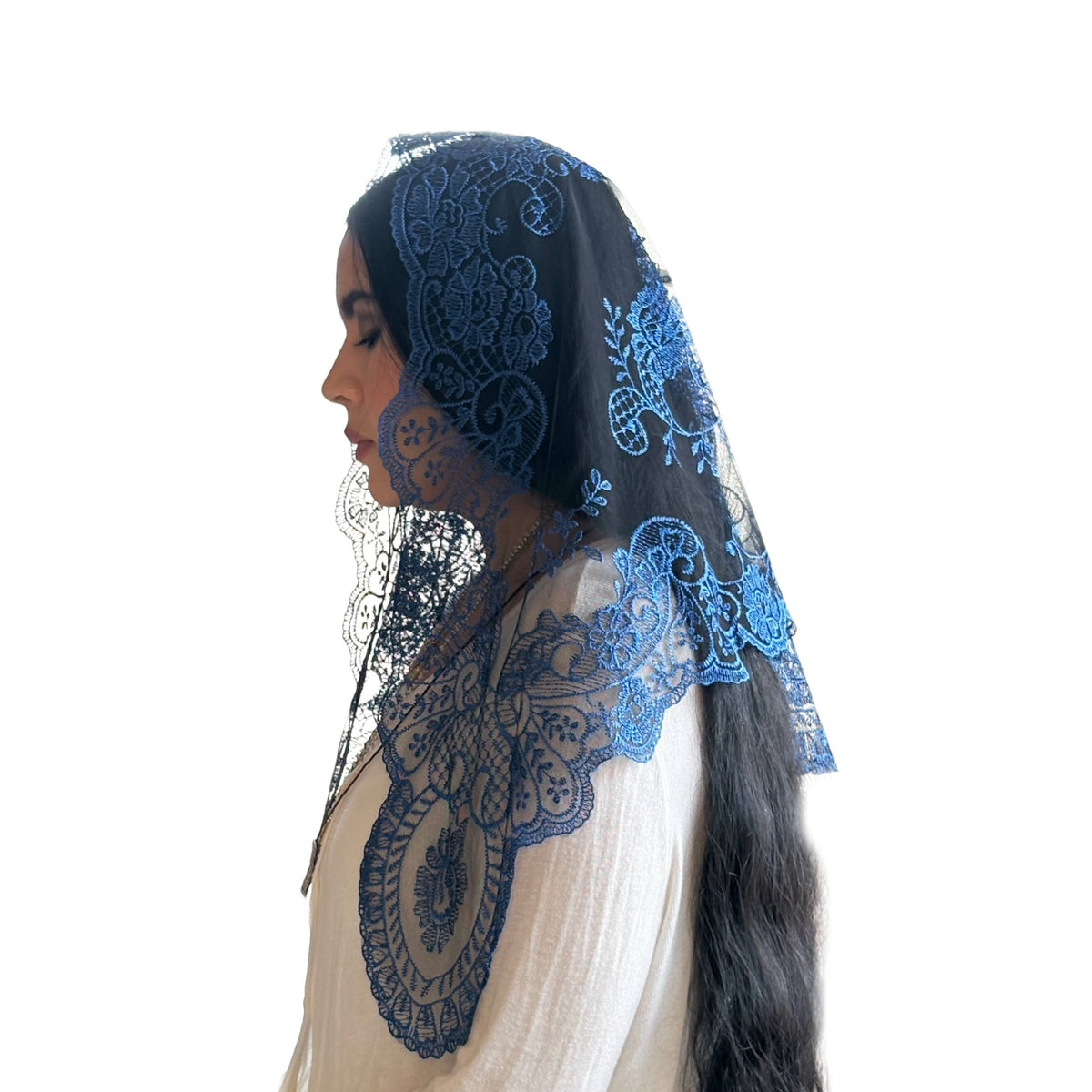St. Catalina Thomas Chapel Veil - Blue