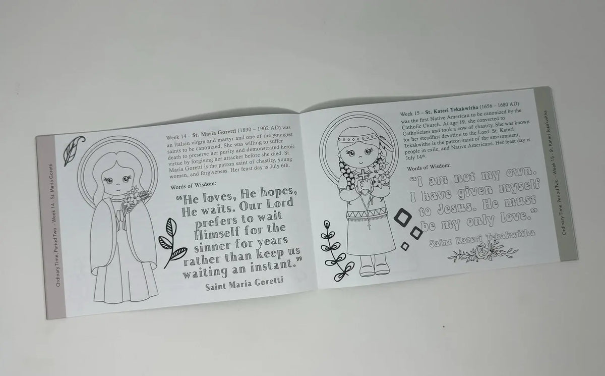 Catholic Saints Ordinary Time Coloring Book