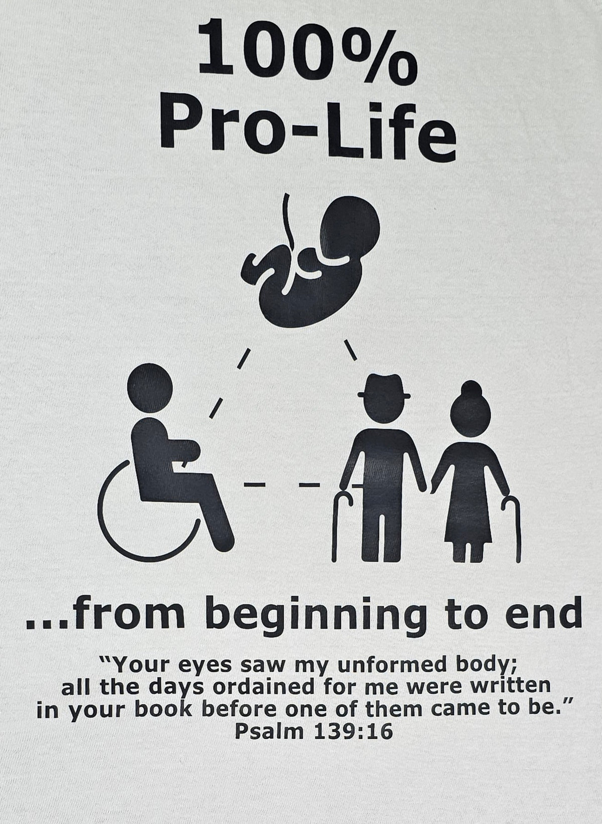 100% Pro-Life Baseball Shirt